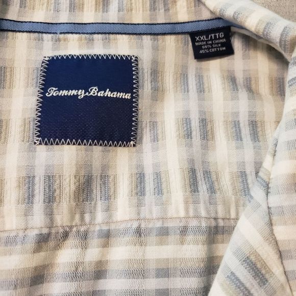 Tommy Bahama Men's Shirt Sleeve Silk Blend Button-up Size XXL - Picture 4 of 5